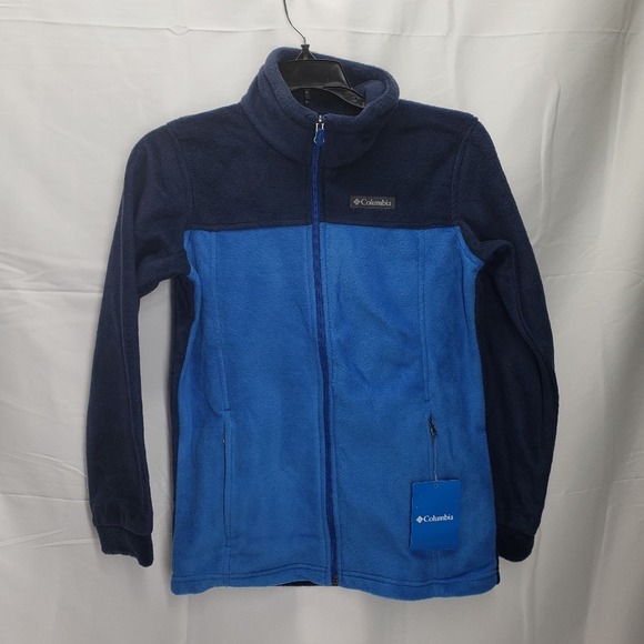 Columbia steens mountain II fleece full zip jacket blue kids youth M 10/12 - Picture 1 of 6